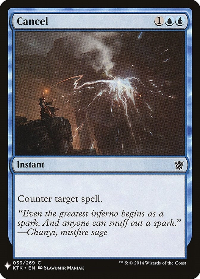 Image for Cancel (33) [The List Reprints] - Magic: The Gathering