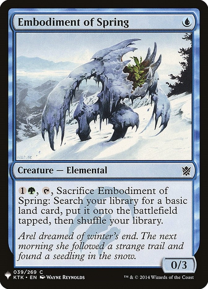 Image for Embodiment of Spring (39) [The List Reprints] - Magic: The Gathering