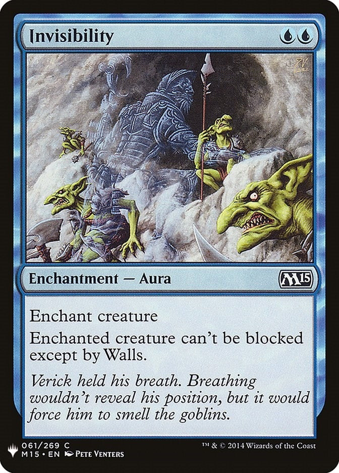 Image for Invisibility (61) [The List Reprints] - Magic: The Gathering