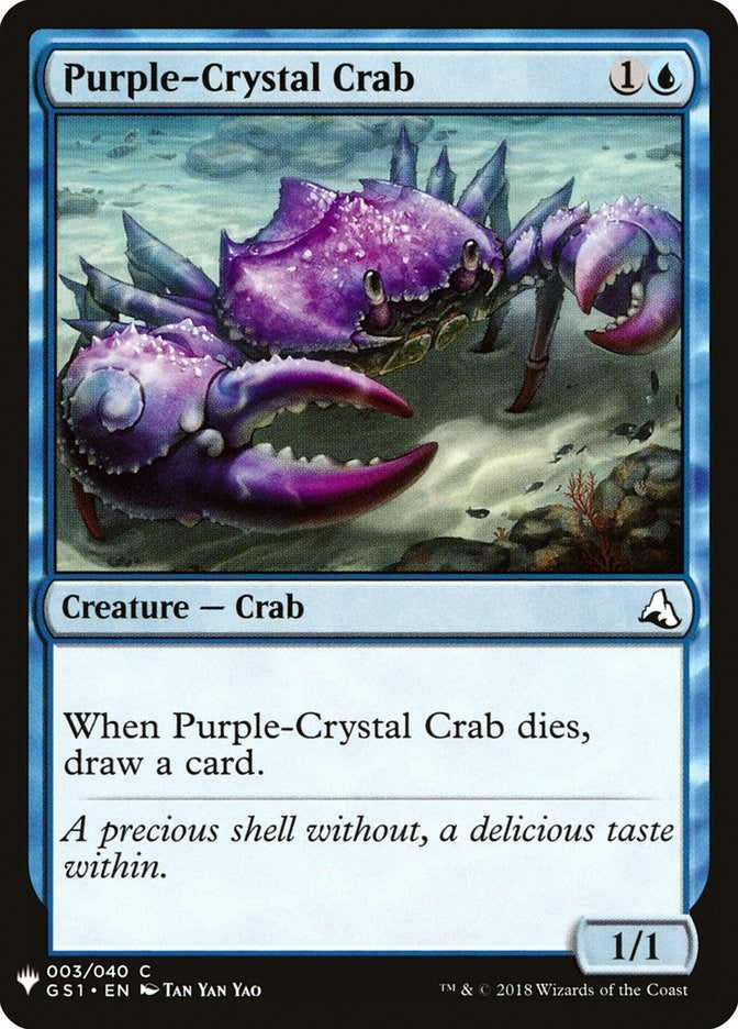 Image for Purple-Crystal Crab (3) [The List Reprints] - Magic: The Gathering