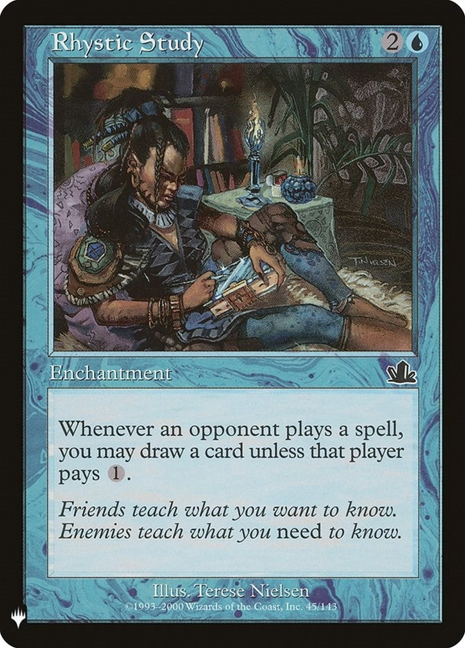 Image for Rhystic Study (45) [The List Reprints] - Magic: The Gathering