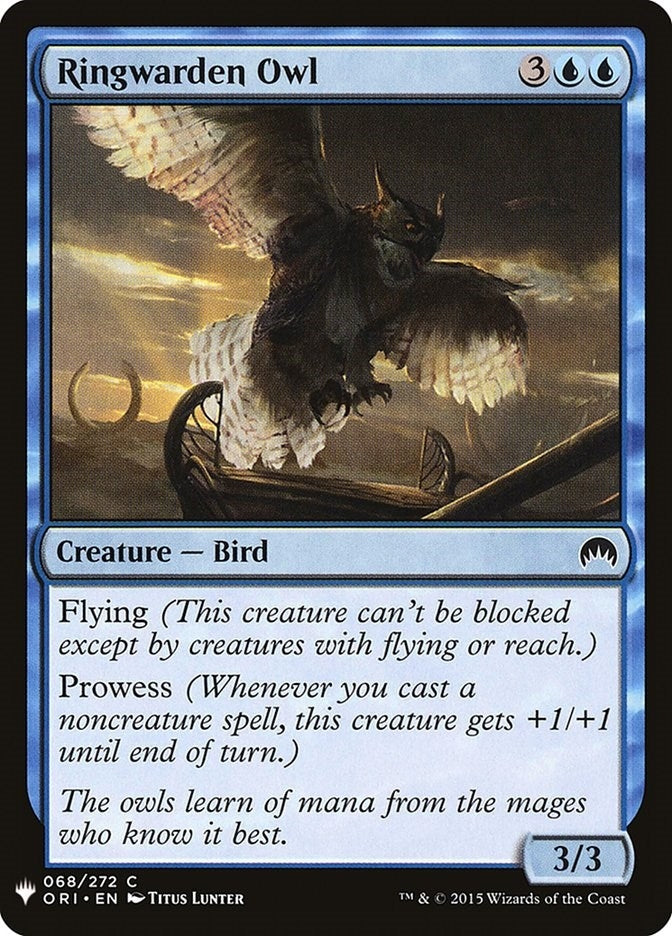 Image for Ringwarden Owl (68) [The List Reprints] - Magic: The Gathering