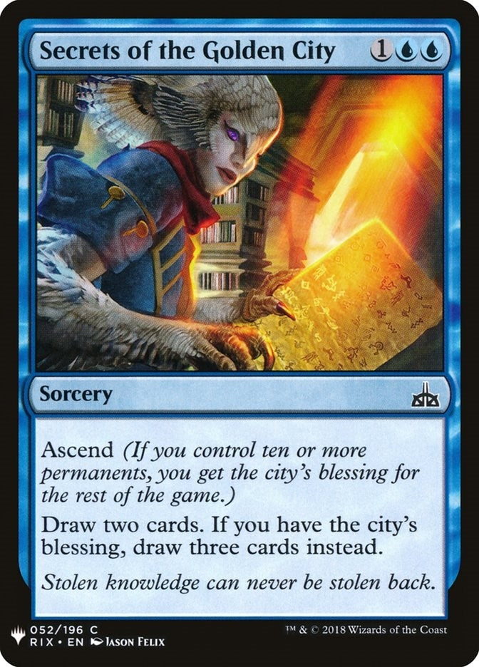 Image for Secrets of the Golden City (52) [The List Reprints] - Magic: The Gathering