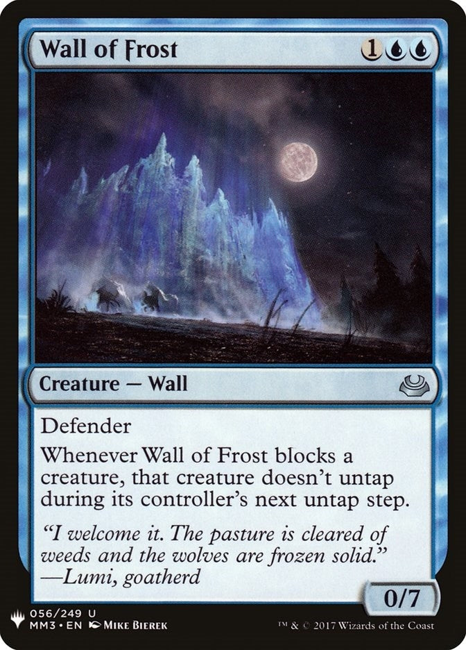 Image for Wall of Frost (56) [The List Reprints] - Magic: The Gathering