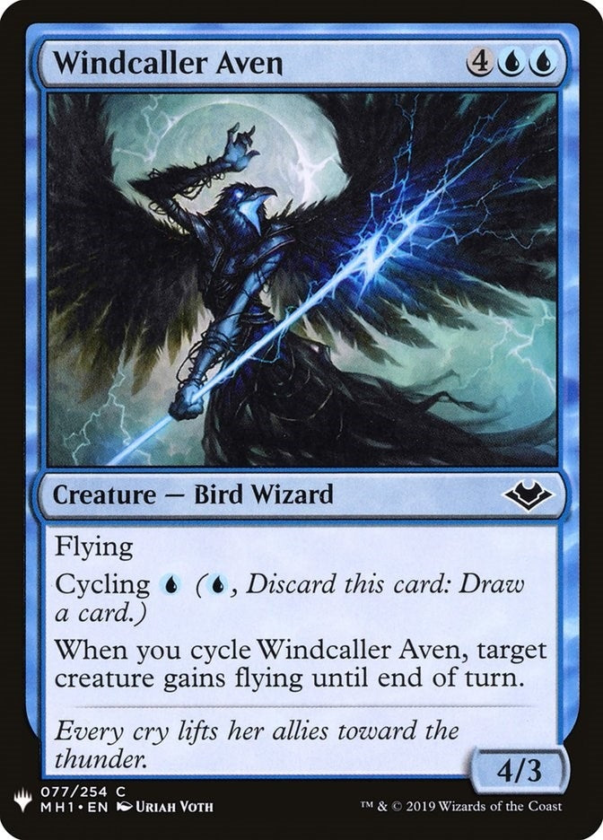 Image for Windcaller Aven (77) [The List Reprints] - Magic: The Gathering
