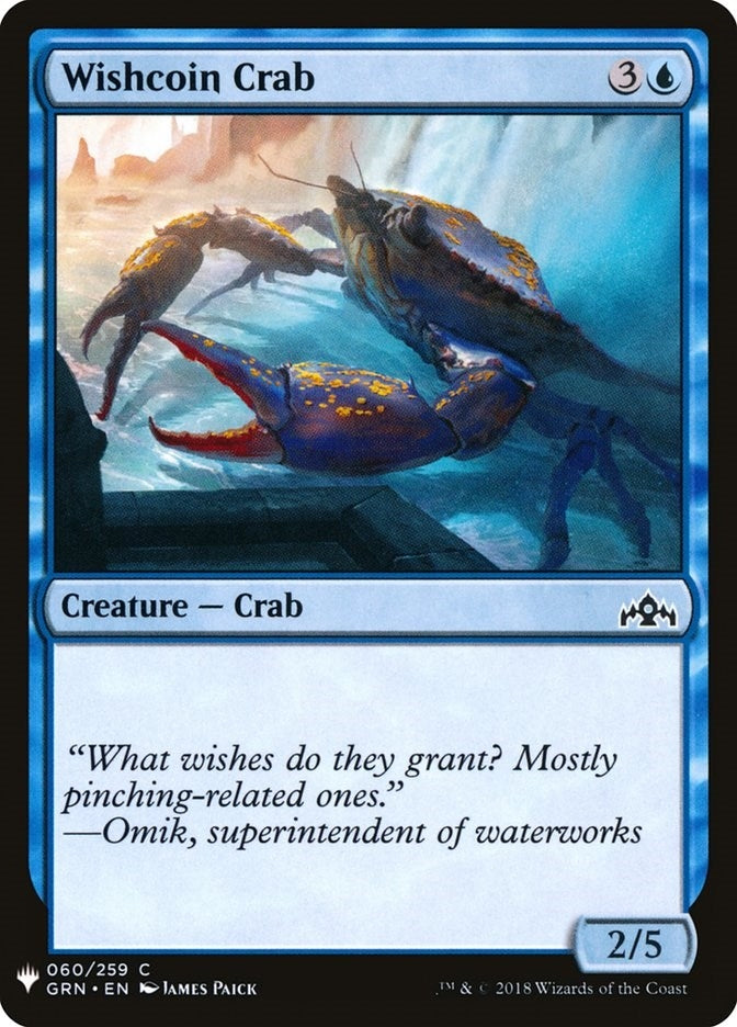 Image for Wishcoin Crab (60) [The List Reprints] - Magic: The Gathering
