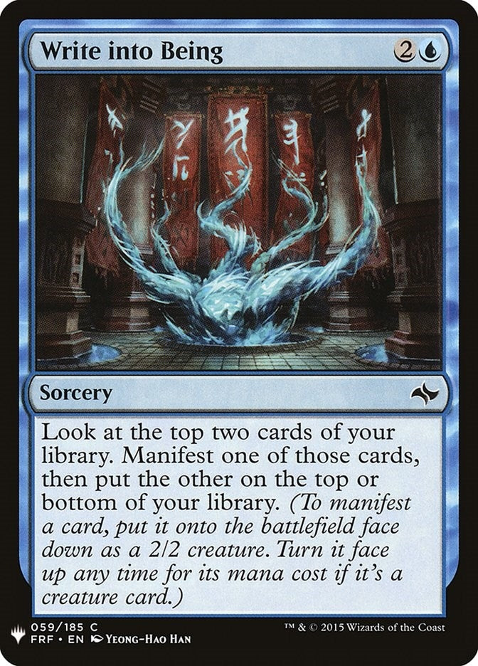 Image for Write into Being (59) [The List Reprints] - Magic: The Gathering
