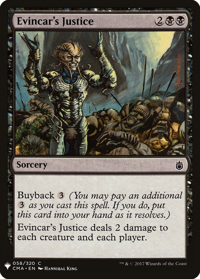 Image for Evincar's Justice (58) [The List Reprints] - Magic: The Gathering