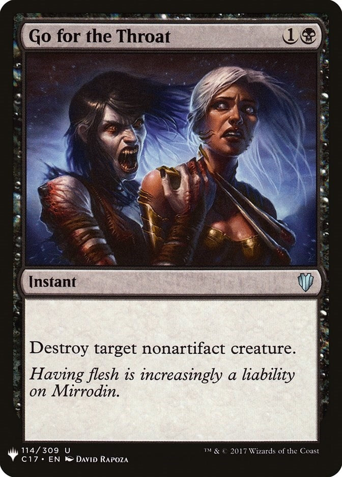 Image for Go for the Throat (114) [The List Reprints] - Magic: The Gathering
