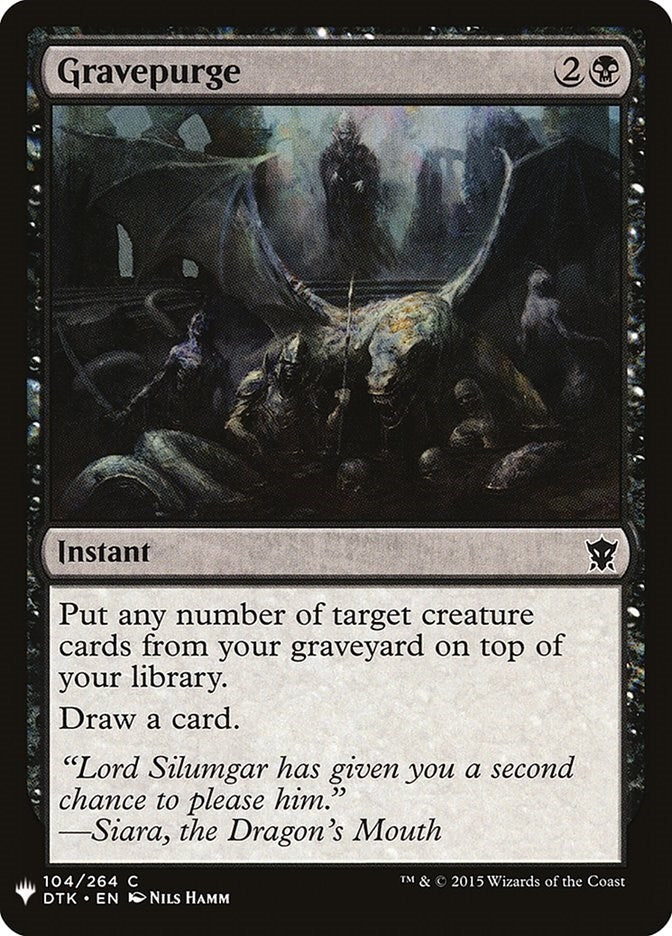 Image for Gravepurge (104) [The List Reprints] - Magic: The Gathering