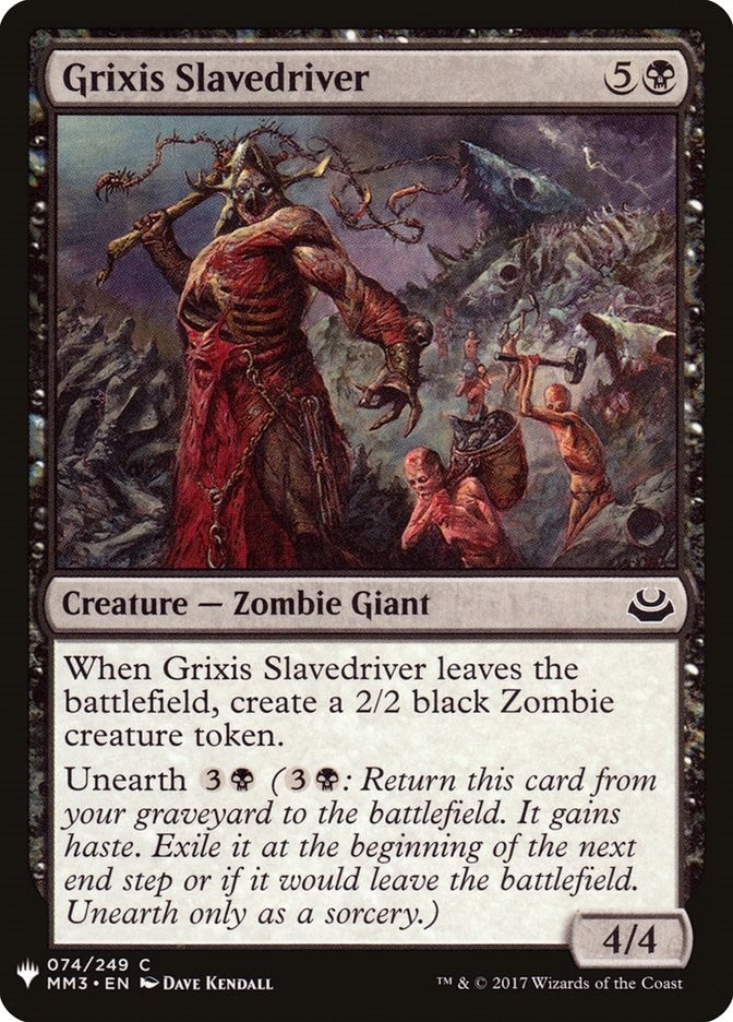 Image for Grixis Slavedriver (74) [The List Reprints] - Magic: The Gathering