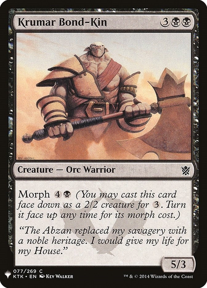 Image for Krumar Bond-Kin (77) [The List Reprints] - Magic: The Gathering