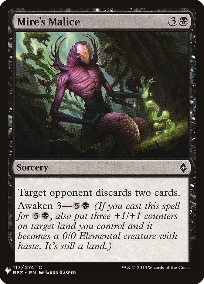 Image for Mire's Malice (117) [The List Reprints] - Magic: The Gathering