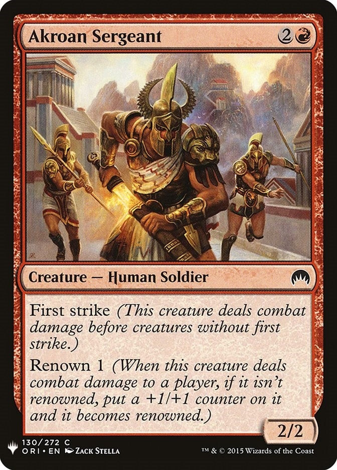 Image for Akroan Sergeant (130) [The List Reprints] - Magic: The Gathering