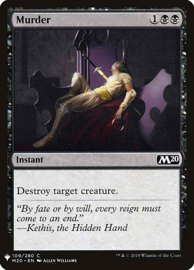Image for Murder (109) [The List Reprints] - Magic: The Gathering