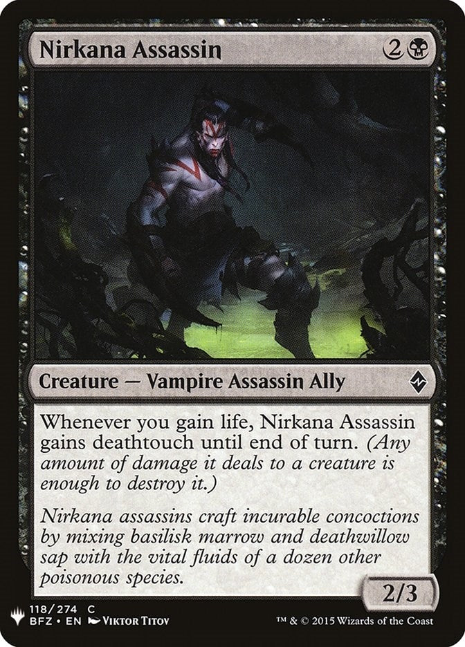 Image for Nirkana Assassin (118) [The List Reprints] - Magic: The Gathering