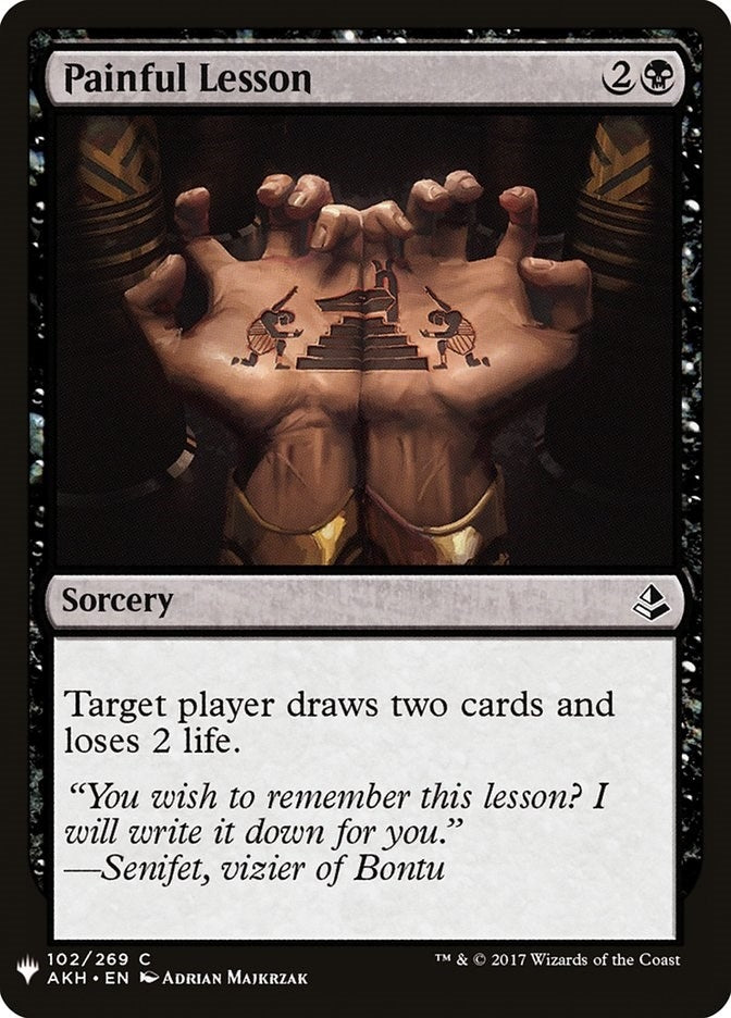 Image for Painful Lesson (AKH) (102) [The List Reprints] - Magic: The Gathering