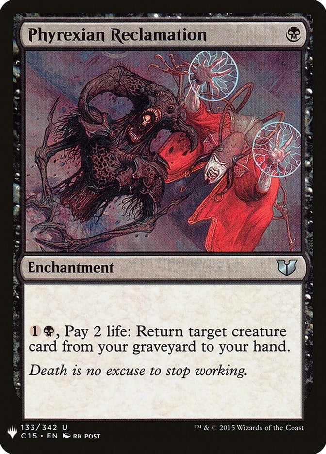 Image for Phyrexian Reclamation (133) [The List Reprints] - Magic: The Gathering