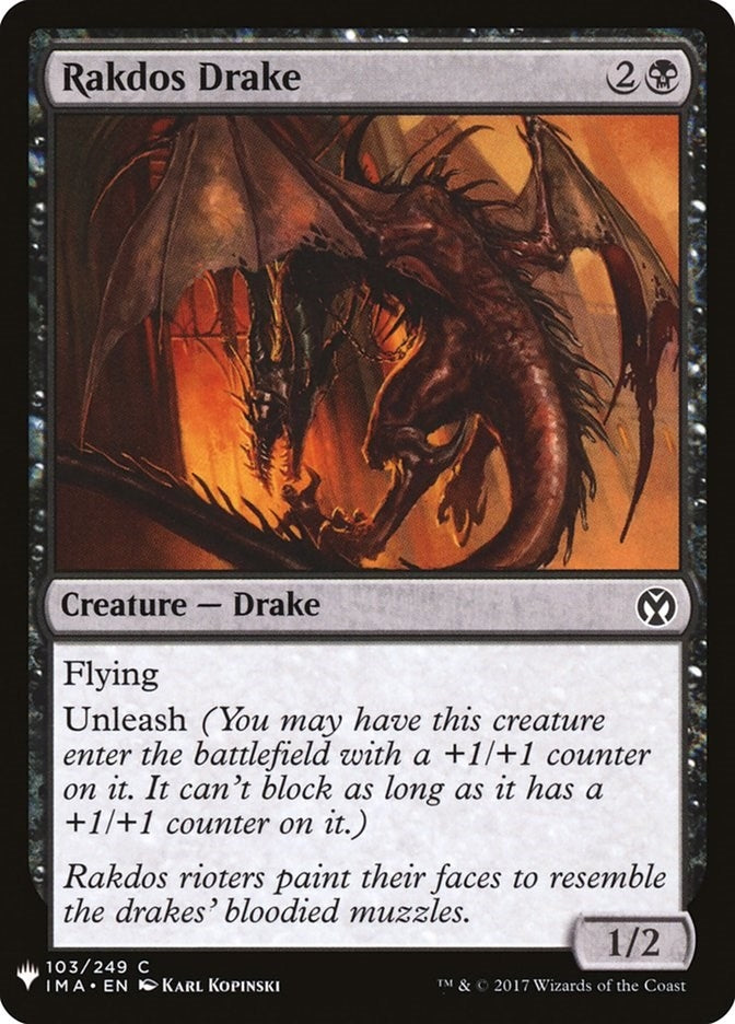 Image for Rakdos Drake (103) [The List Reprints] - Magic: The Gathering
