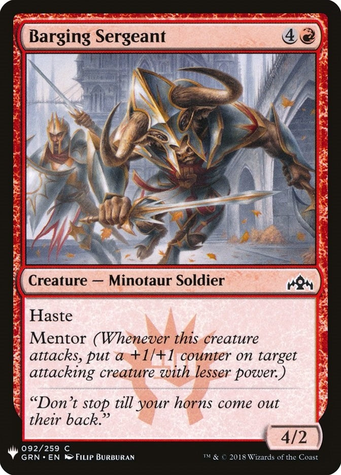 Image for Barging Sergeant (92) [The List Reprints] - Magic: The Gathering