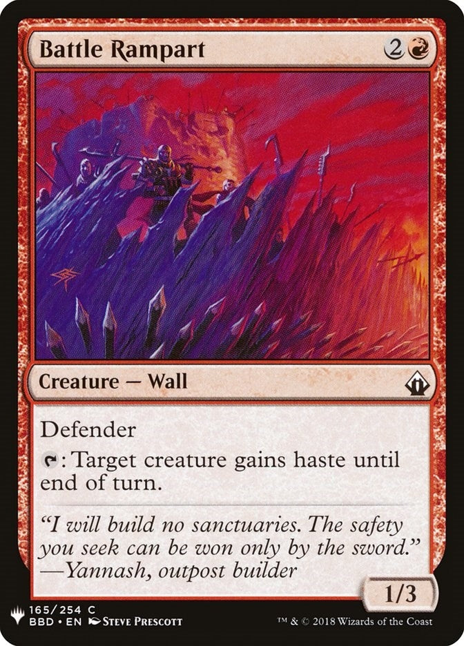 Image for Battle Rampart (165) [The List Reprints] - Magic: The Gathering