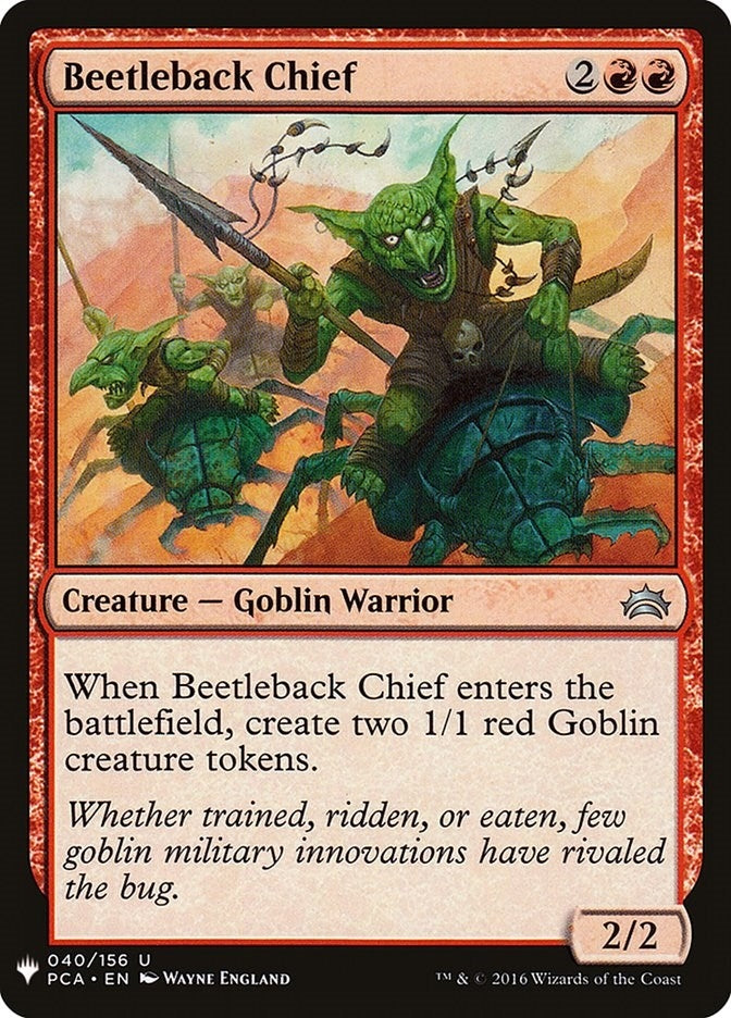 Image for Beetleback Chief (40) [The List Reprints] - Magic: The Gathering