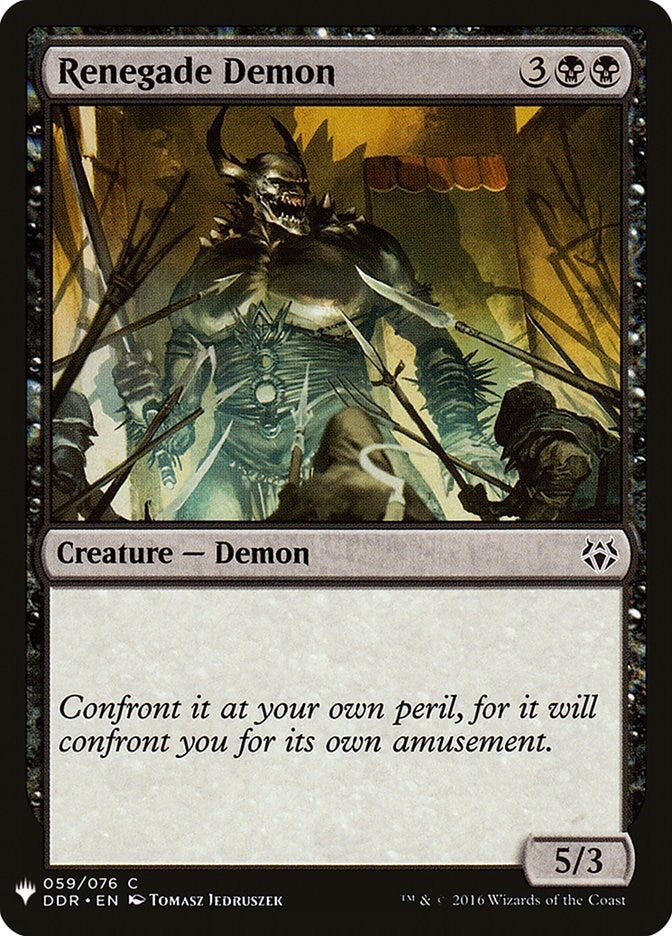 Image for Renegade Demon (59) [The List Reprints] - Magic: The Gathering
