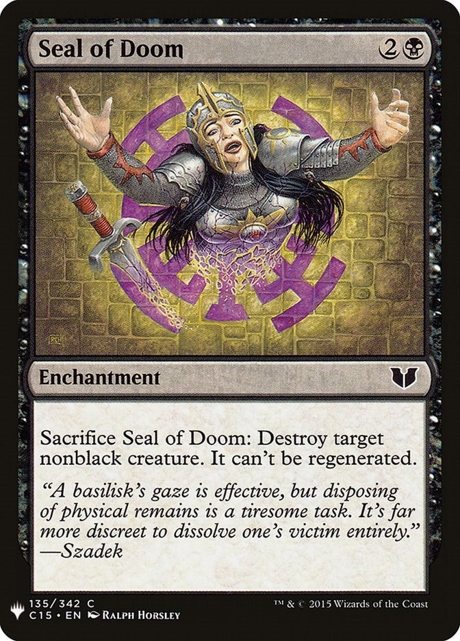 Image for Seal of Doom (135) [The List Reprints] - Magic: The Gathering