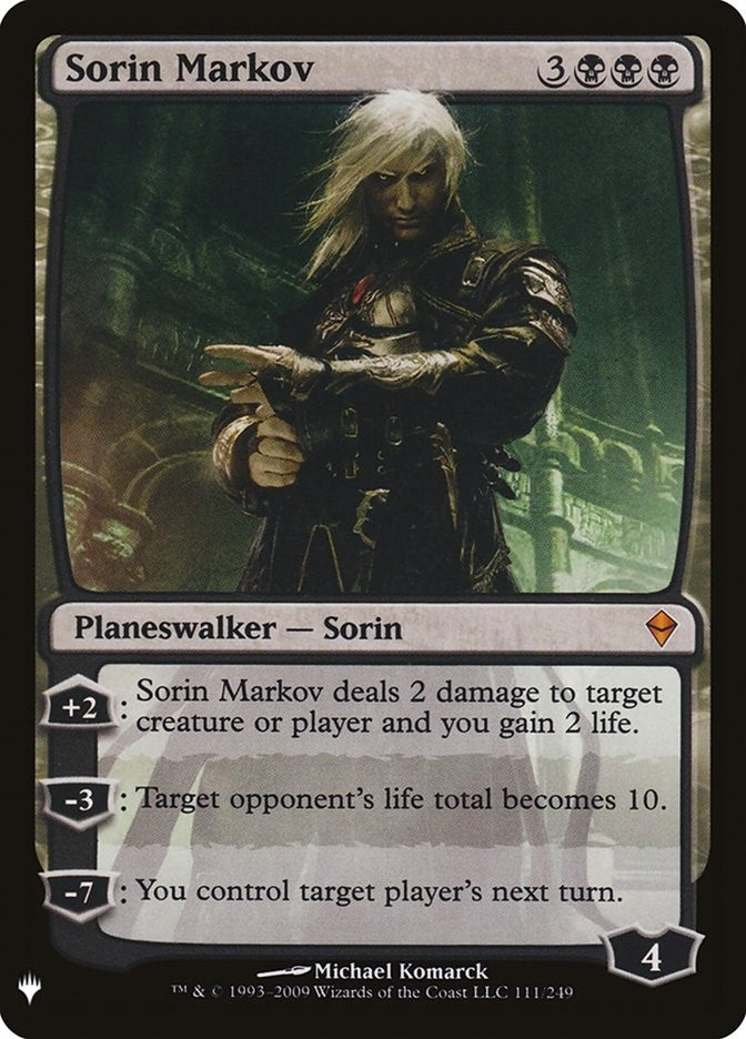 Image for Sorin Markov (ZEN) (111) [The List Reprints] - Magic: The Gathering