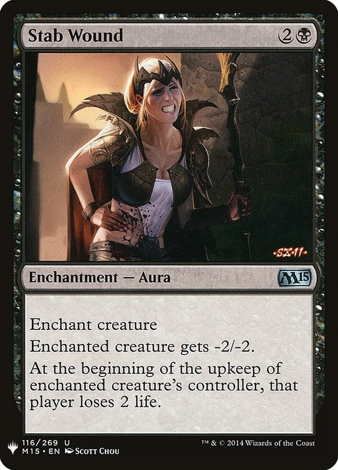 Image for Stab Wound (116) [The List Reprints] - Magic: The Gathering