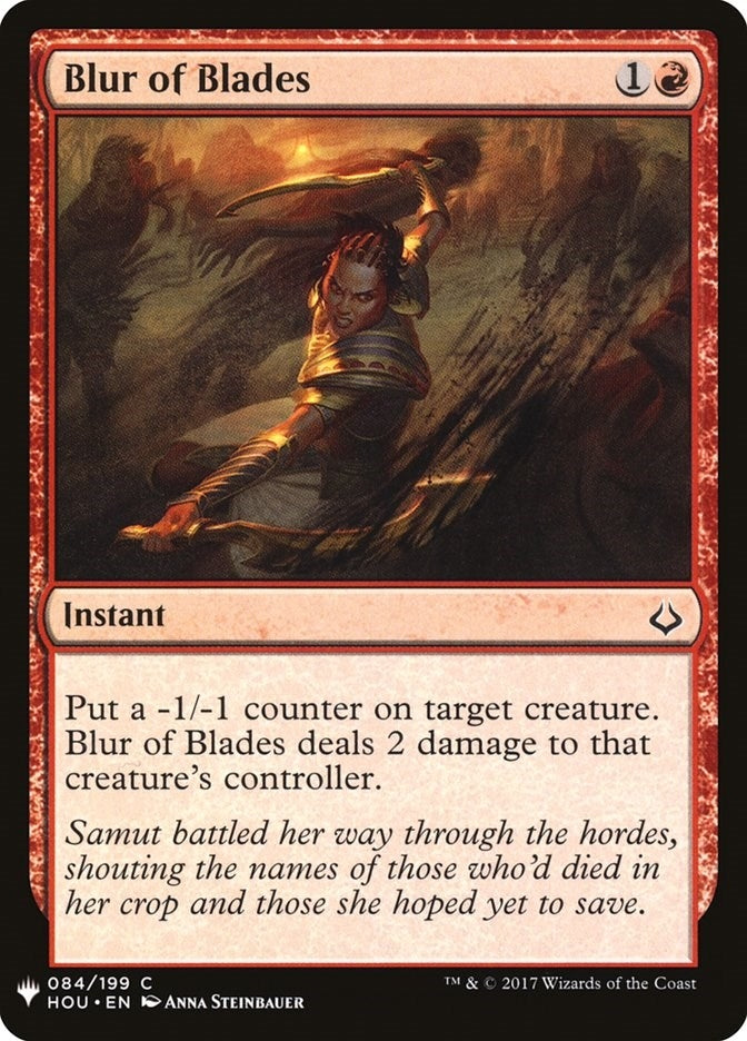 Image for Blur of Blades (84) [The List Reprints] - Magic: The Gathering