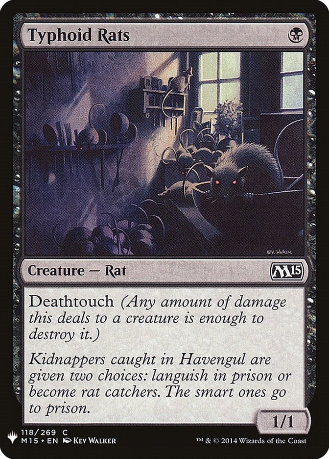 Image for Typhoid Rats (118) [The List Reprints] - Magic: The Gathering