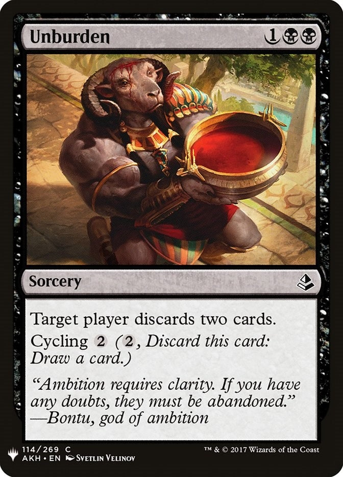 Image for Unburden (114) [The List Reprints] - Magic: The Gathering