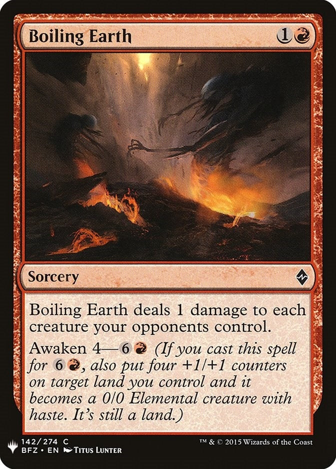 Image for Boiling Earth (142) [The List Reprints] - Magic: The Gathering