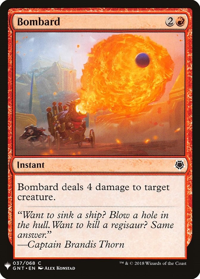 Image for Bombard (37) [The List Reprints] - Magic: The Gathering