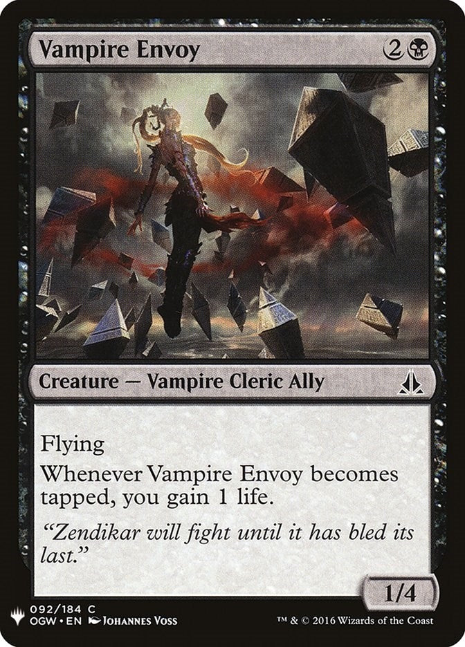 Image for Vampire Envoy (92) [The List Reprints] - Magic: The Gathering