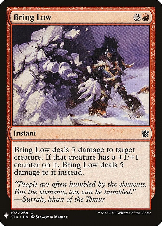 Image for Bring Low (103) [The List Reprints] - Magic: The Gathering