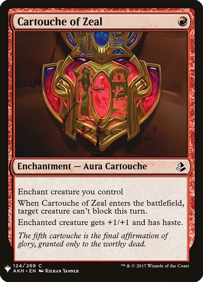 Image for Cartouche of Zeal (124) [The List Reprints] - Magic: The Gathering