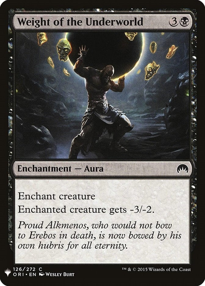 Image for Weight of the Underworld (126) [The List Reprints] - Magic: The Gathering