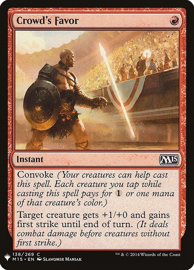 Image for Crowd's Favor (138) [The List Reprints] - Magic: The Gathering
