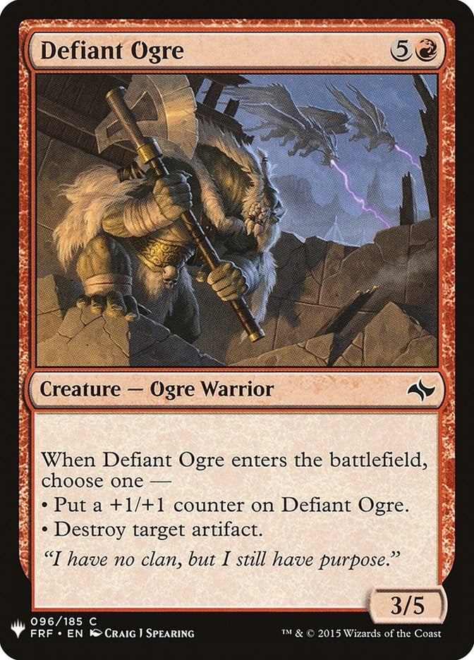 Image for Defiant Ogre (96) [The List Reprints] - Magic: The Gathering