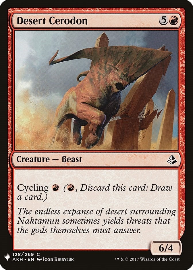 Image for Desert Cerodon (128) [The List Reprints] - Magic: The Gathering