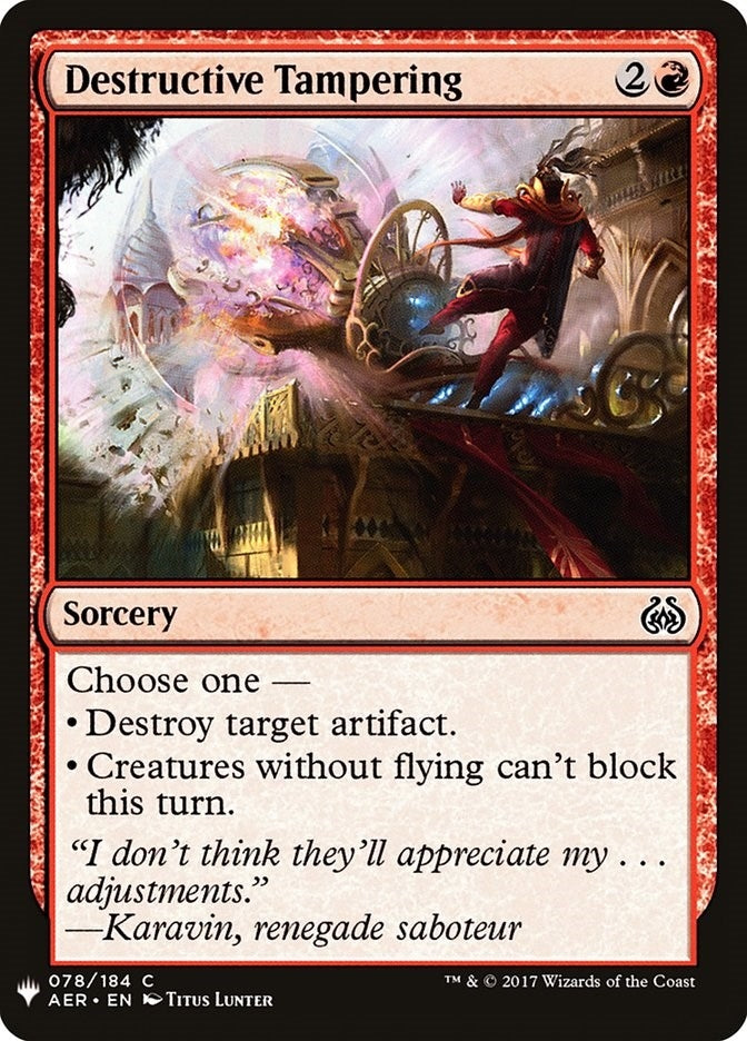 Image for Destructive Tampering (78) [The List Reprints] - Magic: The Gathering