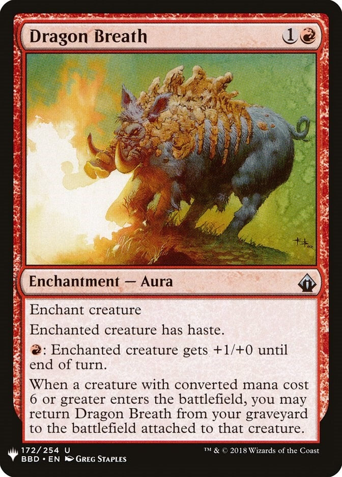 Image for Dragon Breath (172) [The List Reprints] - Magic: The Gathering