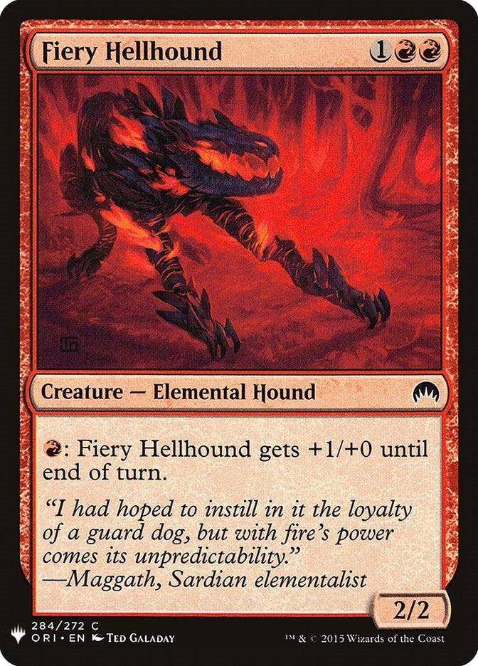 Image for Fiery Hellhound (284) [The List Reprints] - Magic: The Gathering