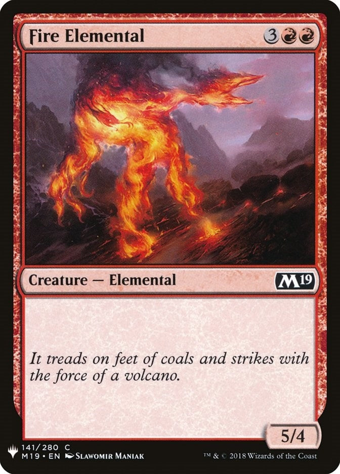 Image for Fire Elemental (141) [The List Reprints] - Magic: The Gathering