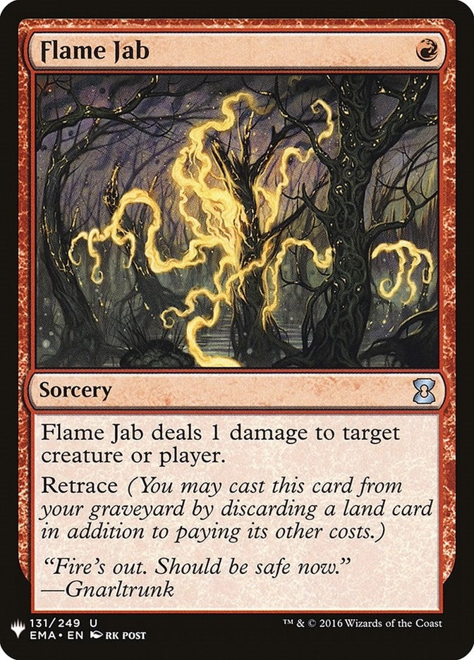 Image for Flame Jab (131) [The List Reprints] - Magic: The Gathering