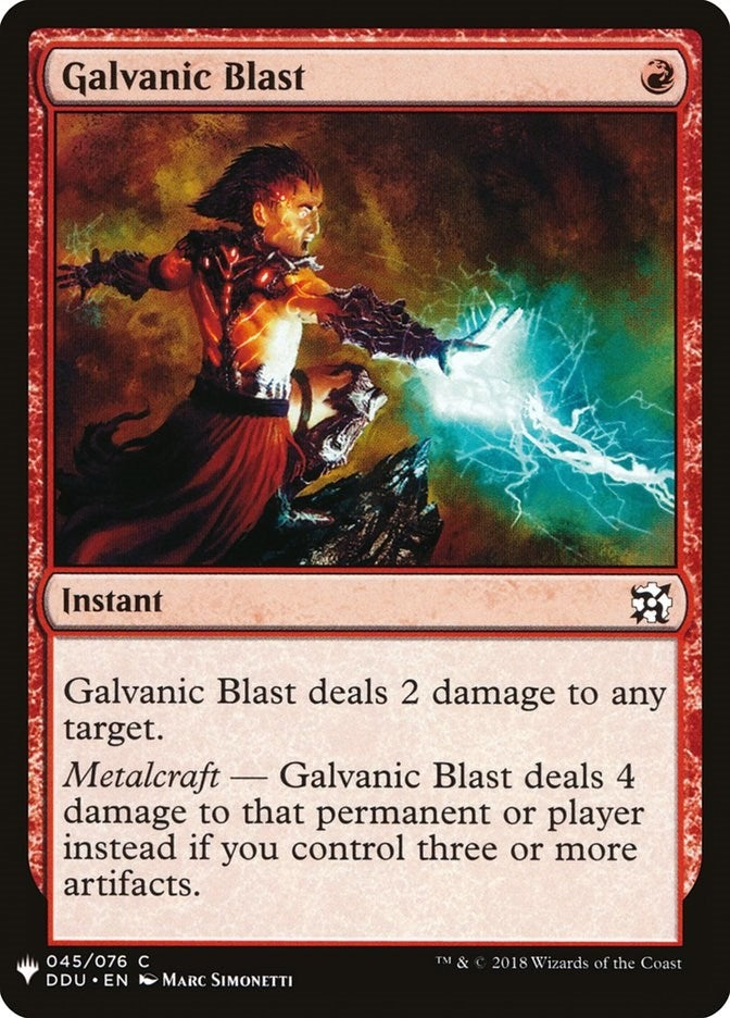 Image for Galvanic Blast (45) [The List Reprints] - Magic: The Gathering