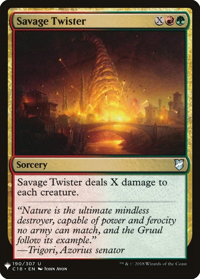 Image for Savage Twister (190) [The List Reprints] - Magic: The Gathering