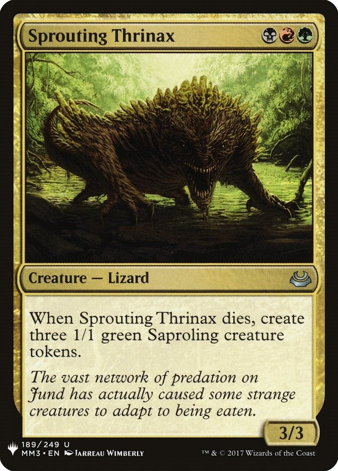 Image for Sprouting Thrinax (189) [The List Reprints] - Magic: The Gathering